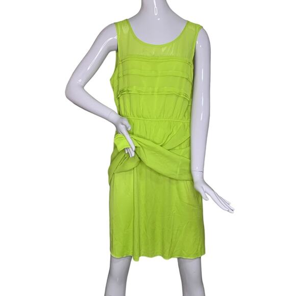 Maurices NWT Dress Sleeveless Pullover Full Lining Lime Green Size L - Picture 2 of 16